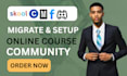 skool community setup kajabi circle so community course community migration ghl