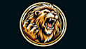 do wild lion roaring logo mascot design