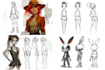 create character concept art sketch full body illustration