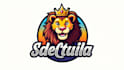 do awesome lion mascot logo design with company