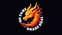 make eye catching flame dragon mascot logo with express delivery