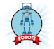 create a high quality robot logo design