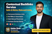 do monthly off page and off site seo provide contextual backlink and increase dr