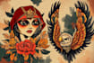 draw an old school tattoo style artwork for you