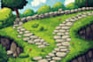 draw environment background art, fantasy style