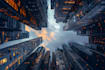do cyberpunk futuristic city art