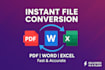 elite file conversion pack PDF word excel perfectly done