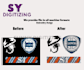 do embroidry digitizing image into dst,pes,exp,jef