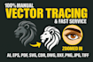 do professional image tracing, convert raster to vector