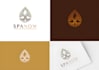 do modern spa, massage, esthetics, meditation and yoga logo design
