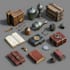 create amazing 2d game art props, icons, items, objects