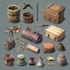 create nice 2d game assets, props, icons, objects and UI