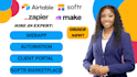 airtable database design , no code automation , softr client portal development