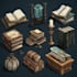 create sprite, objects, icons, assets, items, dnd game art