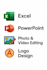 create professional excel powerpoint podcast and research