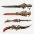 draw a 3d weapon illustration for gaming