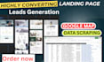 create high converting landing page google maps scraper for b2b leads generation