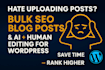 write bulk SEO blog posts and ai articles for niche websites