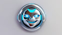 design creative robot head mascot logo