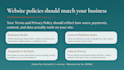 write website terms and privacy policy as your lawyer