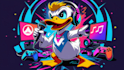 make amazing duck rock singer logo with unlimited revisions