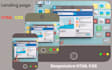 develop a responsive HTML CSS landing page for business