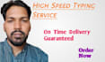 do manual typing work with  accuracy and fast delivery