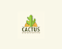 create a vintage cactus logo with a rustic feel