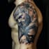 create sleeve tattoo design in geometric style