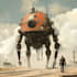 create mecha robot illustration
