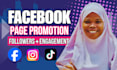do facebook page advertising promote page, post, organic followers