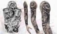 design a complex customized arm sleeve as a tattoo artist