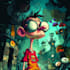 draw a digital cartoon illustration