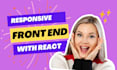 be front end developer with react and tailwind