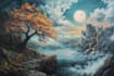 create a fantasy landscape, background, environment scene