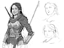 make a quick sketch of your character design