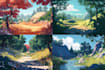 illustrate environments, landscapes, board game, concept art