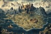 create a fantasy atlas map, vector world map