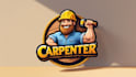 do modern carpenter logo with free revisions and vector file