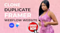 clone duplicate develop website to webflow webflow website design framer website
