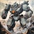 draw mecha helmet, weapon, armor concept