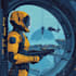 create a sci fi character illustration or sci fi character