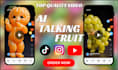 create viral ai talking fruits ai dancing fruits ai  videos ai funny object