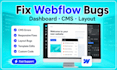 fix webflow bugs responsiveness layout and cms issues