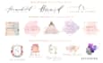 design feminine watercolor logo with handwritten font