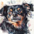 make realistic watercolor pet portrait painting