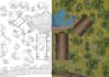 sketch garden, backyard, and front yard landscape plans