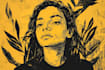 draw a custom portrait in linocut style