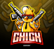 do an awesome duck gaming mascot logo