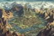 map illustration map design 3d isometric fantasy
